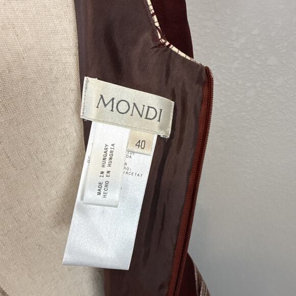 Mondi Womens Vintage Burgundy Silk Sheath Dress Size 40 10 M Sleeveless Classic - Picture 8 of 9